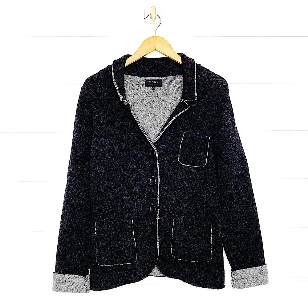 Vintage MARV Made in Italy Wool Blazer Cardigan Small